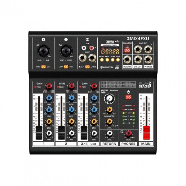 Italian Stage 2MIX4FXU 4 Channel Analog Mixer