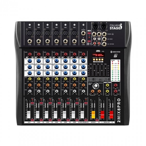 Italian Stage 2MIX8PRO 8 Channel Analog Mixer