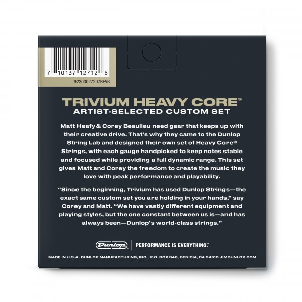 Dunlop Trivium Signature Strings, 7 String 10-63 back