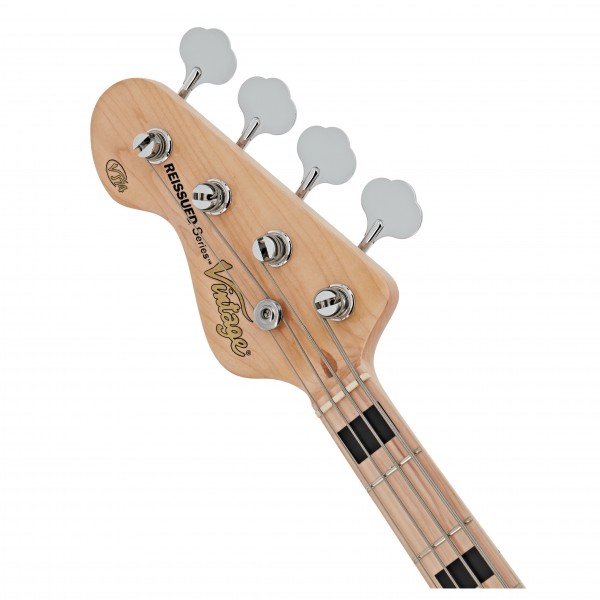Vintage VJ74 Reissued Bass Left Handed MN, Natural Ash