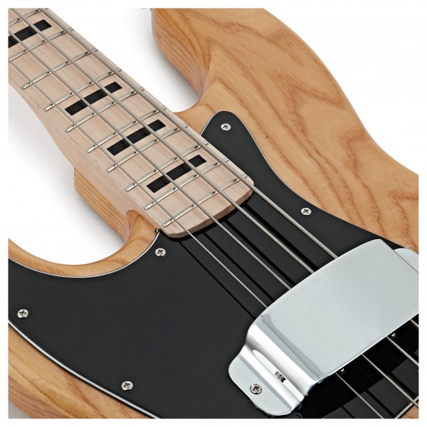 Vintage VJ74 Reissued Bass Left Handed MN, Natural Ash