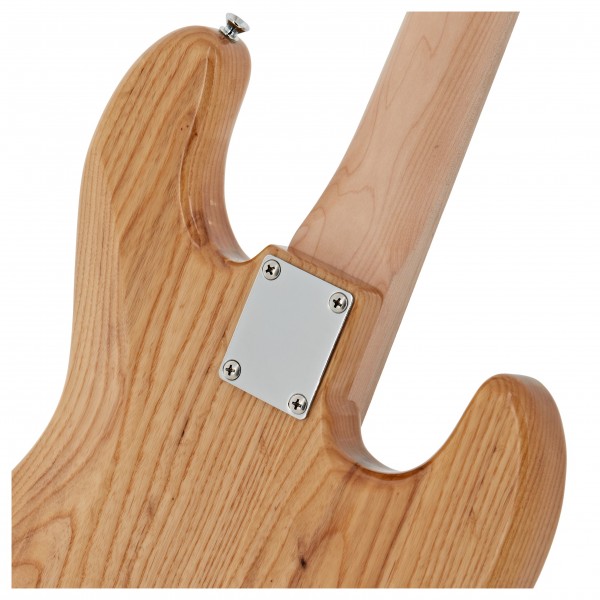 Vintage VJ74 Reissued Bass Left Handed MN, Natural Ash