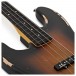 Vintage V74 Icon Left-Handed Fretless Bass, Sunset Sunburst