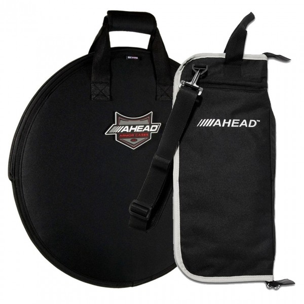 Ahead Deluxe Stick Bag & Cymbal Bag Bundle, Black/Grey