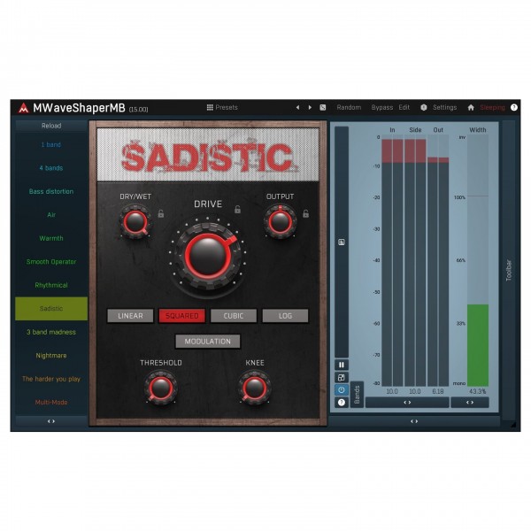 Melda MWaveShaperMB - Sadistic Distortion 