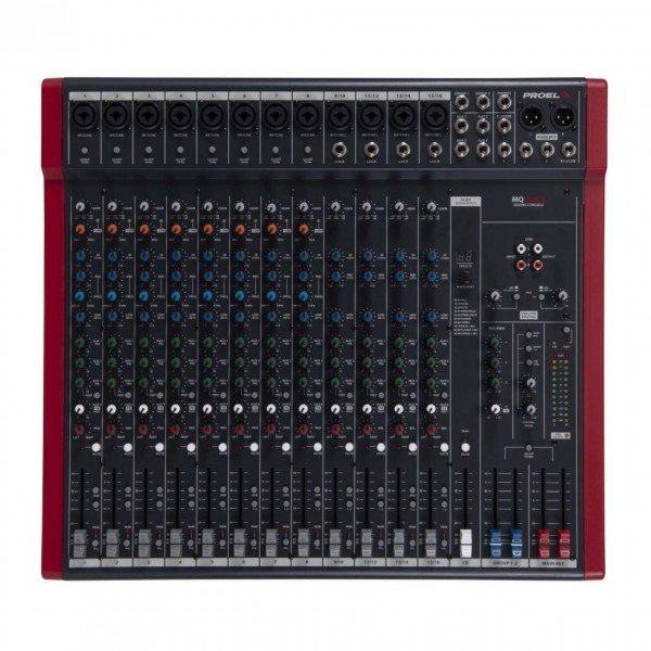 Proel MQ16USB 16 Channel Analog Mixer - Top