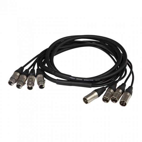 Proel 4 Way 3 Pin XLR Audio Loom, 3m