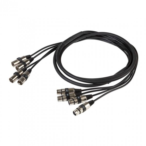 Proel 4 Way 3 Pin XLR Audio Loom with Proel Connectors, 4m