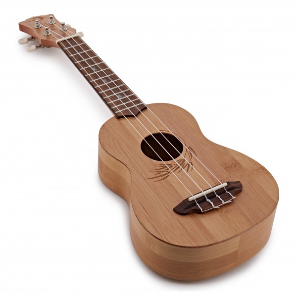Luna Bamboo Soprano Ukulele, Satin Natural
