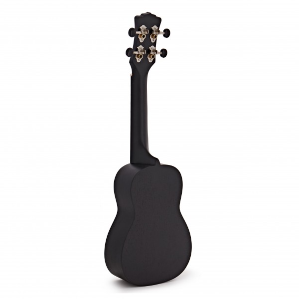 Luna Vintage Soprano Ukulele, Black Satin