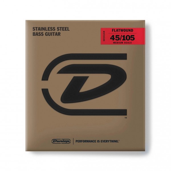 Dunlop Flatwound Bass Strings Md-4/Set  - front