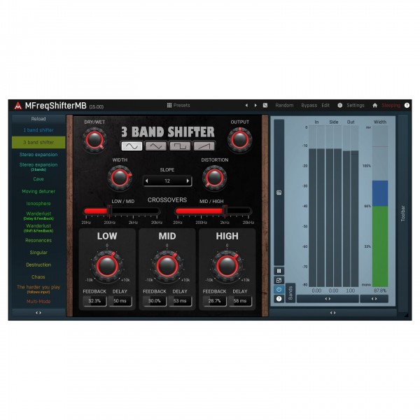 Melda MFreqShifterMB - 3 band splitter 