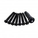 Fender Acoustic Bridge Pin Set, Black with White Dots