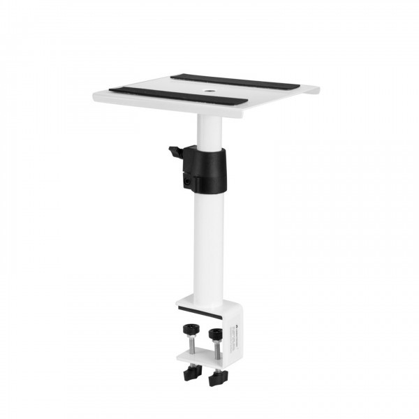 Omnitronic TMO-2 Monitor Stand, White - Angled, Left