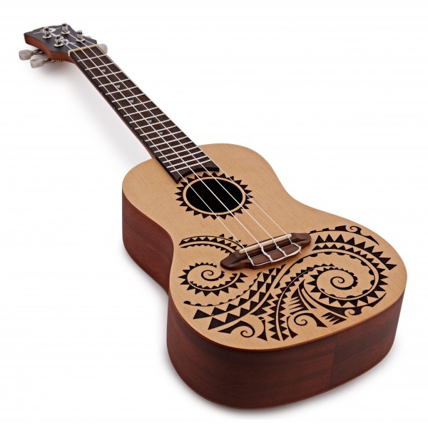 Luna Tattoo Concert Ukulele, Spruce