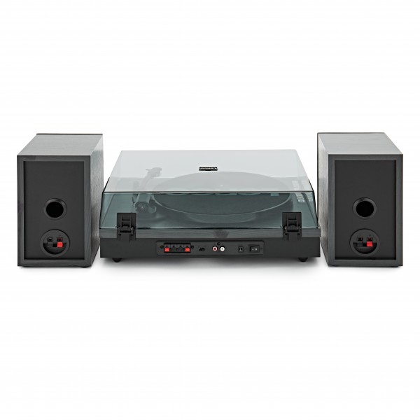 Lenco LS-300 Turntable with Speakers Bundle, Black