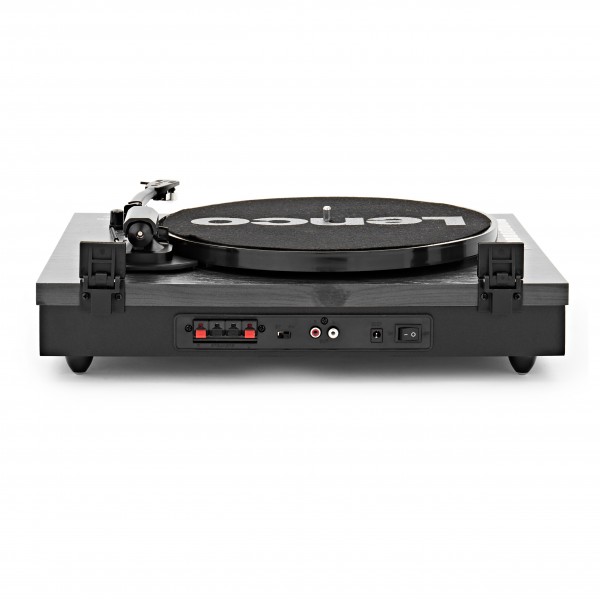 Lenco LS-300 Turntable with Speakers Bundle, Black