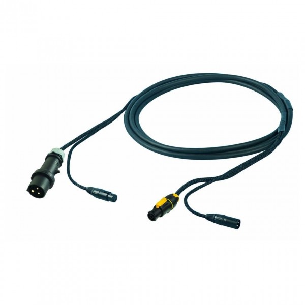 Proel XLR Audio and 16A to PowerconTrue1 Power Hybrid Cable, 20m