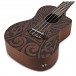 Luna UKE Tribal Concert Cutaway w/ Preamp - Mahogany