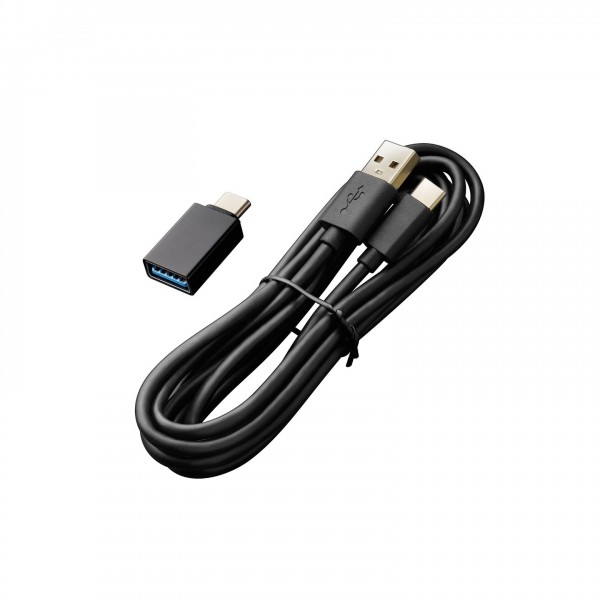Audio-Technica AT2020USB-X Plus Cardioid Condenser Microphone - cable and adapter