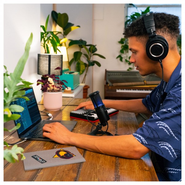 Audio-Technica AT2020USB-X Plus Cardioid Condenser Microphone - lifestyle