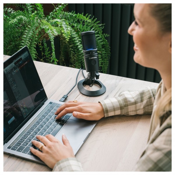 Audio-Technica AT2020USB-X Plus Cardioid Condenser Microphone - lifestyle