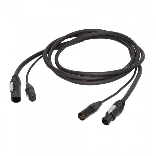 Proel XLR Audio and Powercon True 1 Power Hybrid Cable, 5m