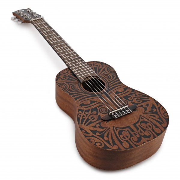 【美品】LUNA UKE TRIBAL6 ルナ ミニギター アメリカ UKE TRIBAL 6-STRING GUITARLELE - MAHOGANY