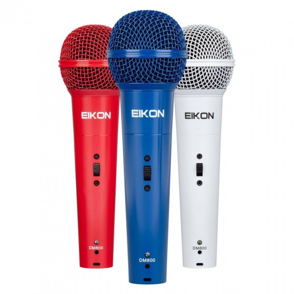 Eikon Dynamic 3-Pack Colour Microphones -  Full Set
