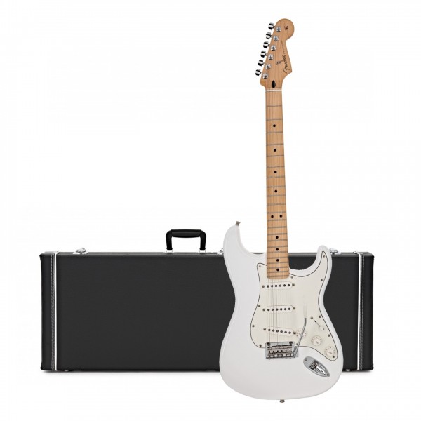 Fender Player Stratocaster MN, Polar White & Case by Gear4music