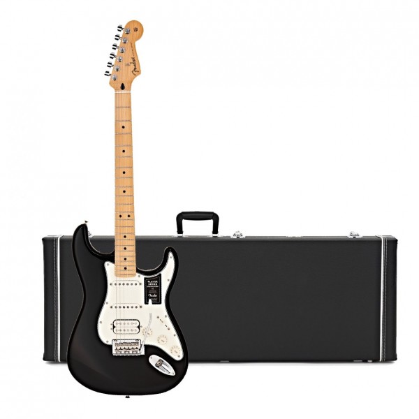 Fender Player Stratocaster HSS MN, Black & Case by Gear4music