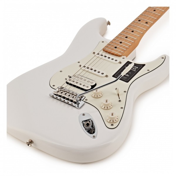 Fender Player Stratocaster HSS MN, Polar White & Case by