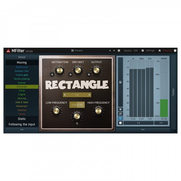 Melda MFilter - Rectangle 