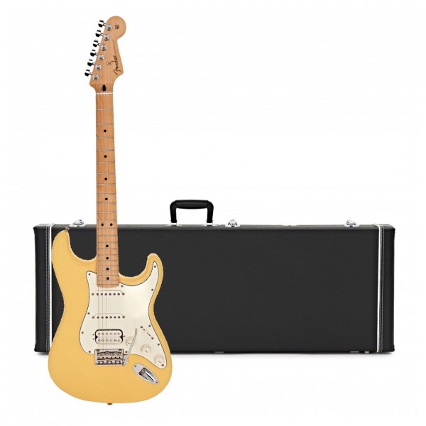 Fender Player Stratocaster HSS MN, Buttercream & Case by Gear4music