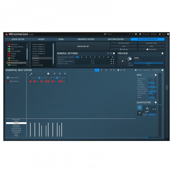 Melda MDrummer - Programming