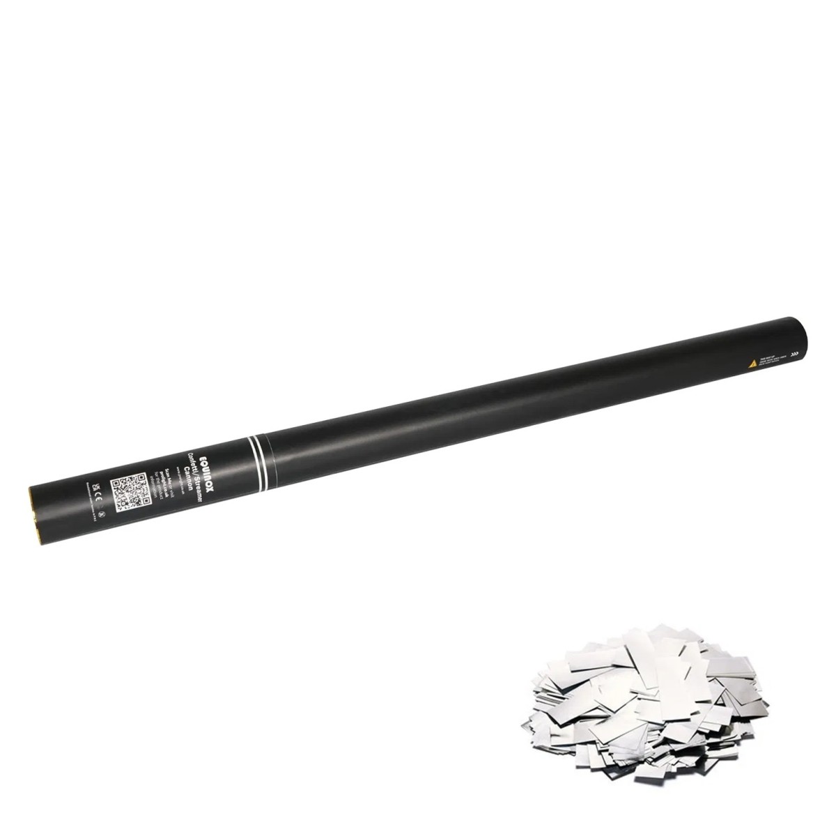 Click to view product details and reviews for 80cm Handheld Confetti Cannon Metallic Silver.