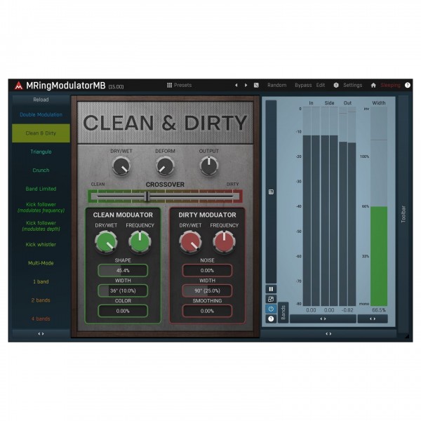 Melda MRingModulatorMB - Clean and dirty