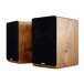 Acoustic Energy AE100 Bookshelf Speakers (Pair), Walnut w/ Magnetic grilles attached