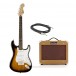 Squier Bullet Stratocaster, Brown Sunburst & SubZero V15G Amp Bundle