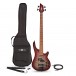 Chicago Select Bass Guitar by Gear4music, Reverse Red Burst