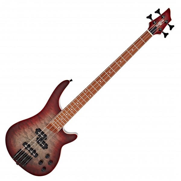 Chicago Select Bass Guitar by Gear4music, Reverse Red Burst