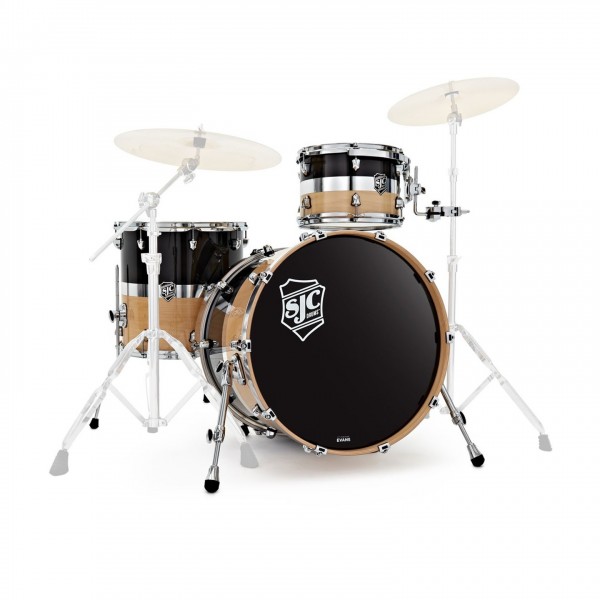 SJC Paramount 22'' 4pc Kit, Tuxedo Silver, Chrome Hardware