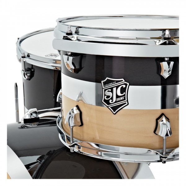 SJC Paramount 22'' 3pc Kit, Tuxedo Silver, Chrome Hardware