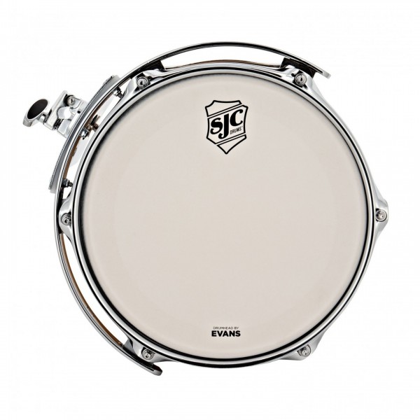 SJC Drums Paramount Rack Tom 10" x 7" Tuxedo Silver, Chrome Hardware