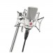 Neumann TLM 102 Condenser Microphone, White - Angled, with Shock Mount