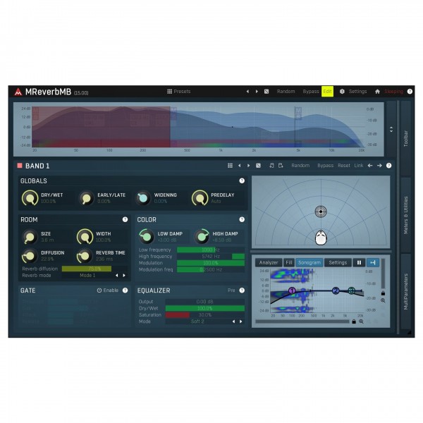 Melda MReverbMB - Spatial positoning