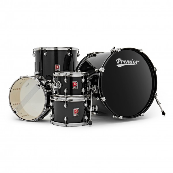Premier Revolution 22" 5pc Drum Kit Bundle, Black
