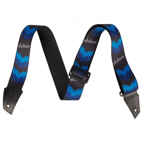 Jackson Strap with Double V Pattern, Black and Blue