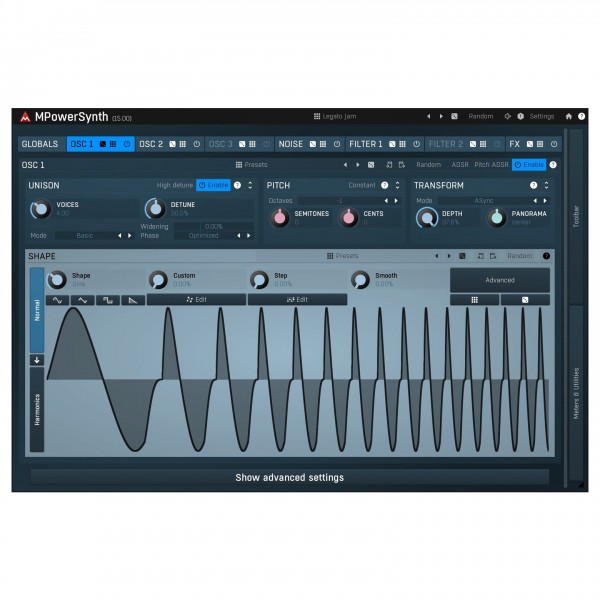 Melda MPowerSynth - Waveform