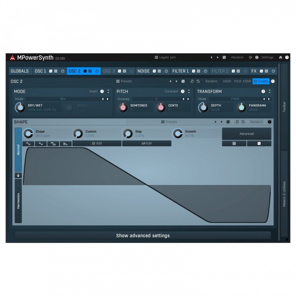 Melda MPowerSynth - Crossover